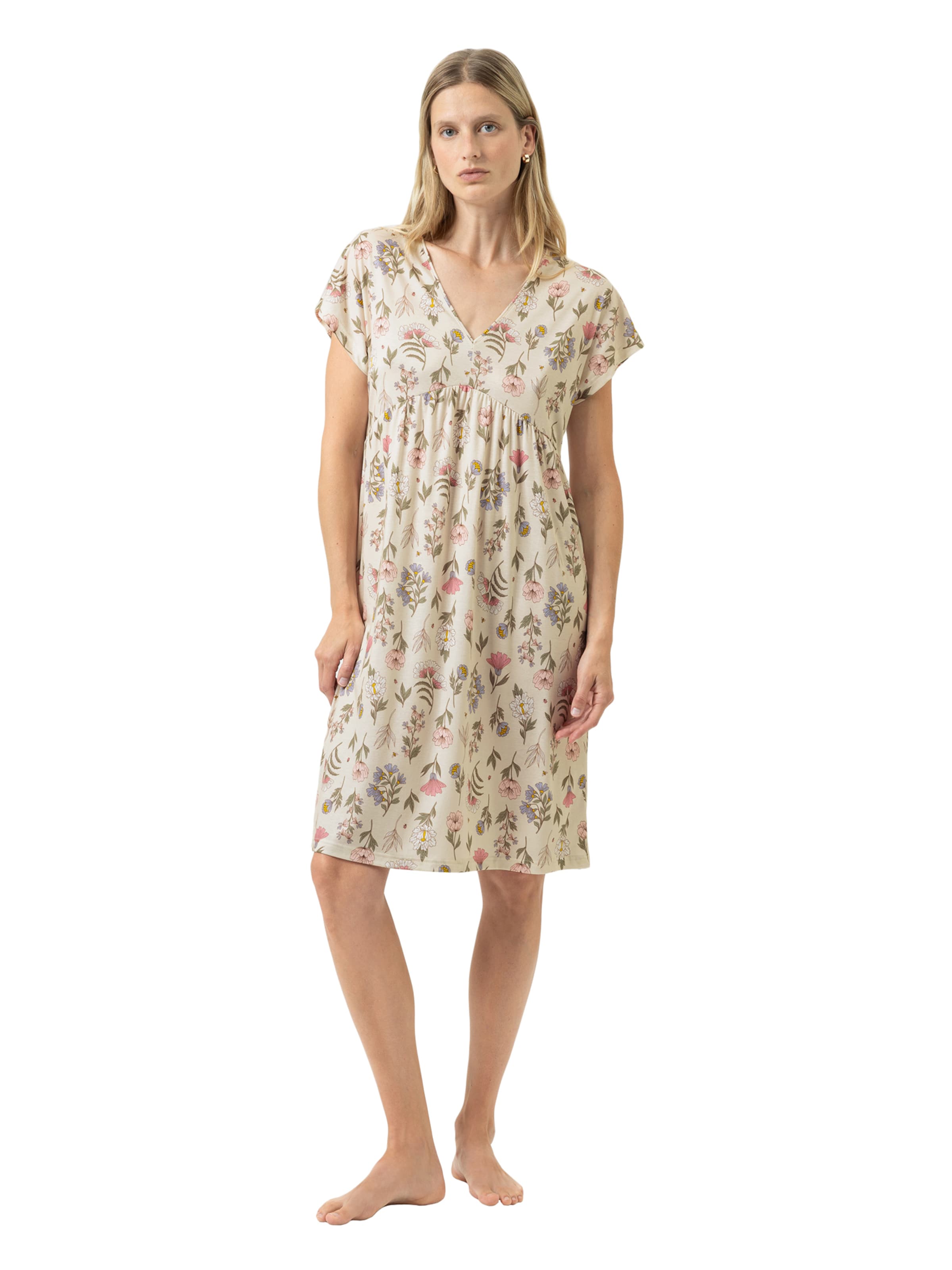 Mey Nachthemd 'Botanic Garden' in Beige: Vorderseite