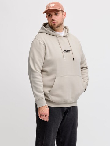 Felpa 'JJESOHO' di Jack & Jones Plus in grigio: frontale