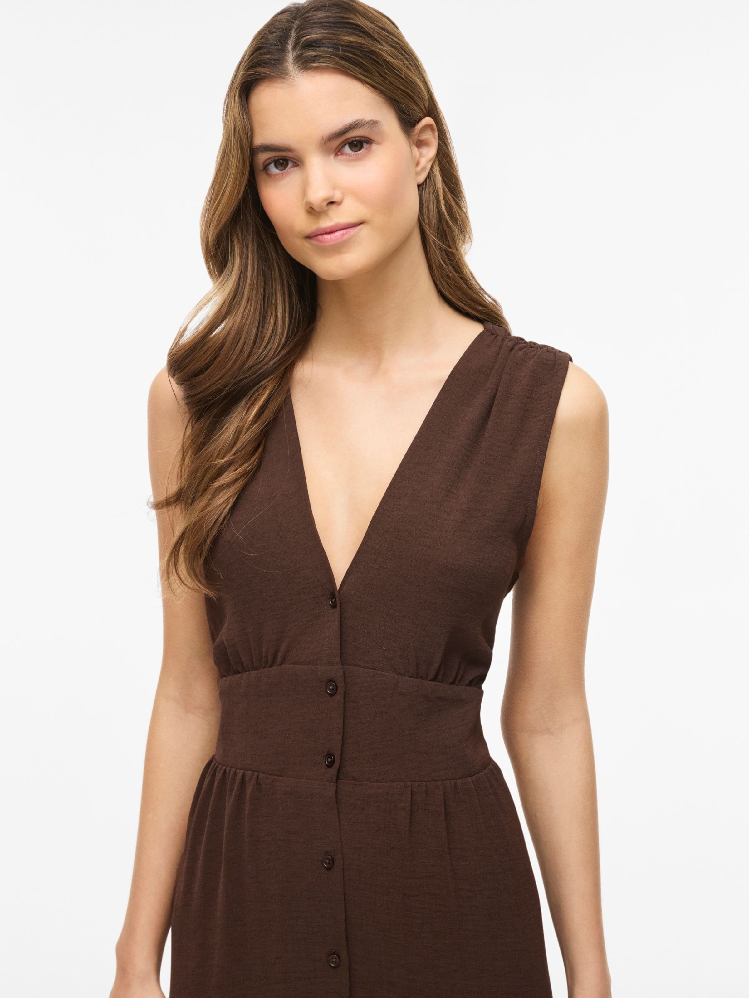 VILA Kleid in Braun