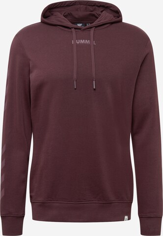 Hummel - Sweatshirt 'LEGACY' em castanho: frente