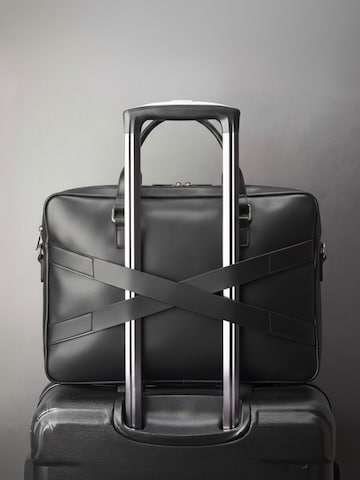 NEGOTIA Leather Laptoptas 'Sorel' in Zwart