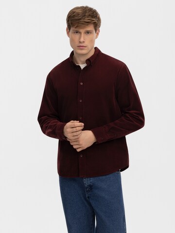 Antargo Comfort fit Button Up Shirt 'Henrik' in Red
