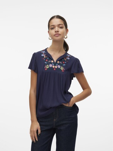 VERO MODA Top 'SINA' in Blauw: voorkant