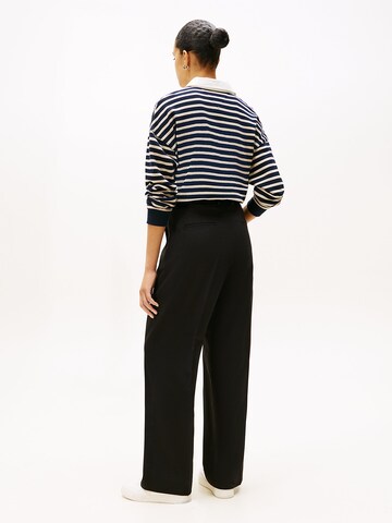 TOMMY HILFIGER Regular Trousers with creases in Black