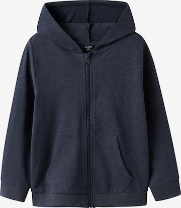 TWO SOON - Casaco em moletão em azul: frente