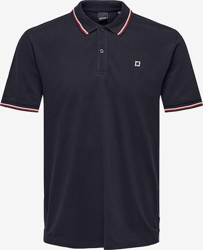 Only & Sons Shirt 'Fletcher' in de kleur Navy / Vuurrood / Wit, Productweergave