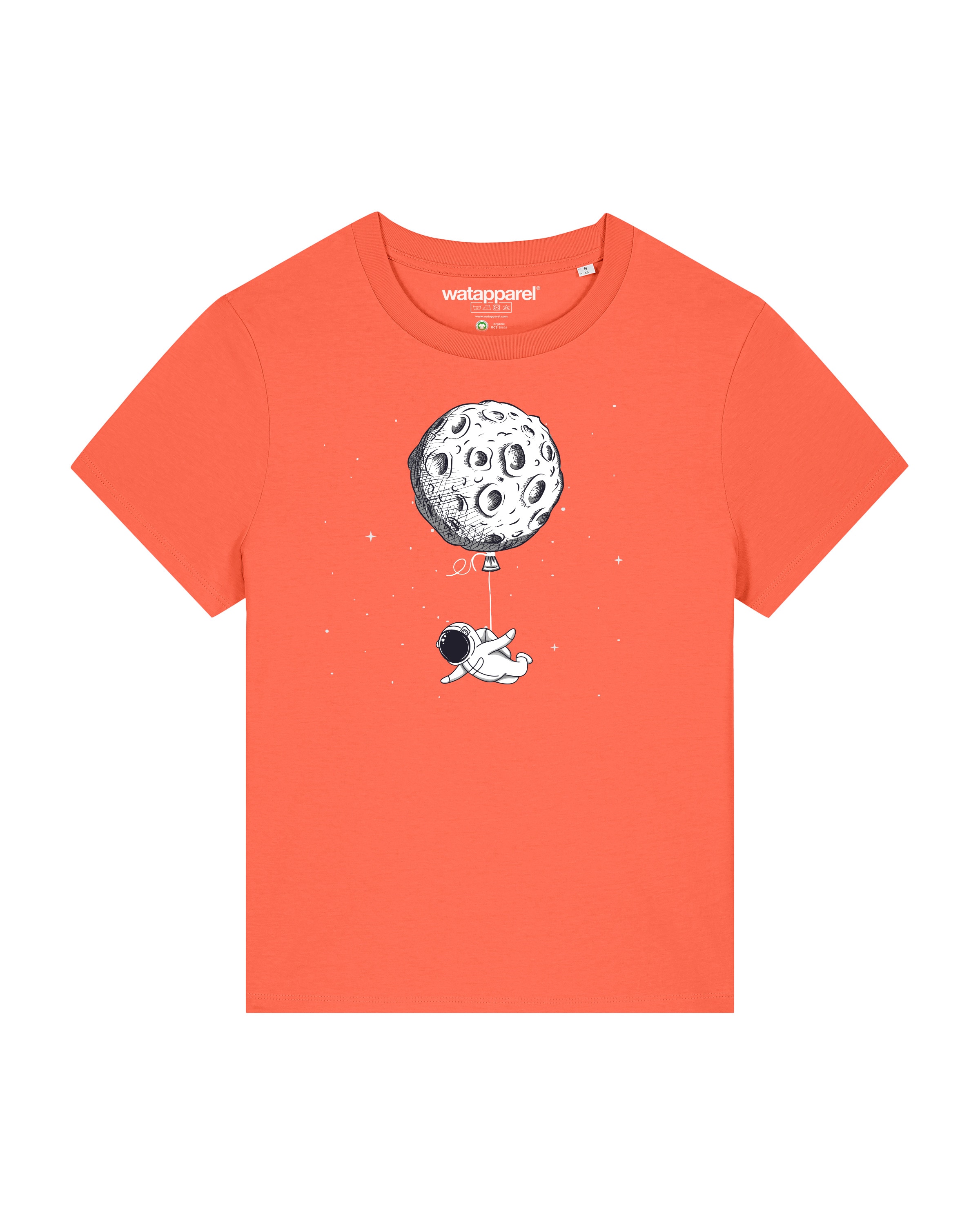 Watapparel Shirt 'Funny Spaceman' in Oranje: voorkant