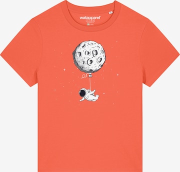 Watapparel Shirt 'Funny Spaceman' in Oranje: voorkant
