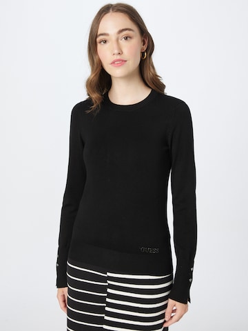 GUESS Пуловер 'Elinor' в черно: отпред