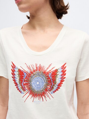 MOS MOSH Póló 'MMRomi' - bézs