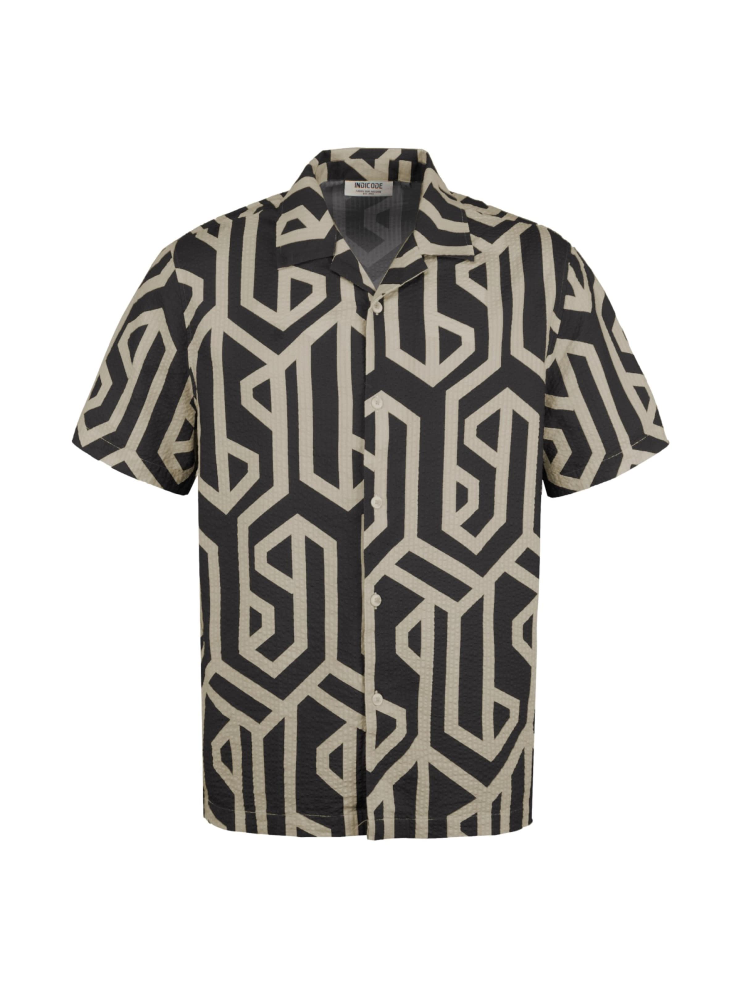 INDICODE Regular fit Overhemd in Zwart: voorkant