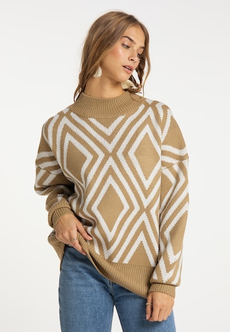 IZIA Strickpullover in Beige: predná strana