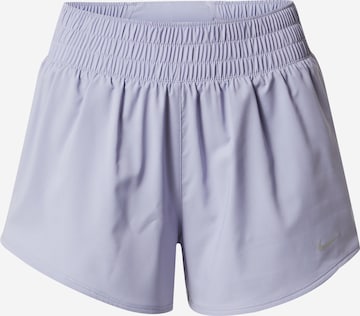 NIKE - Regular Calças de desporto em roxo: frente