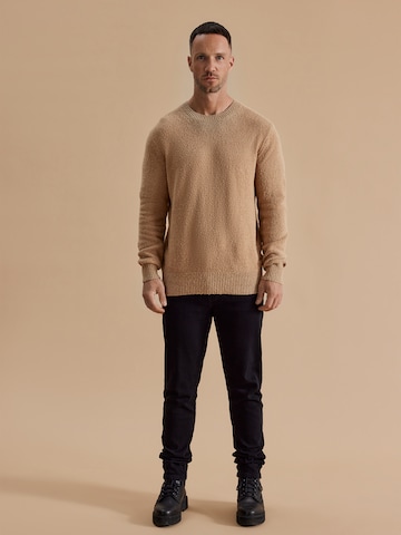 DAN FOX APPAREL Regular fit Sweater 'Laurenz' in Beige