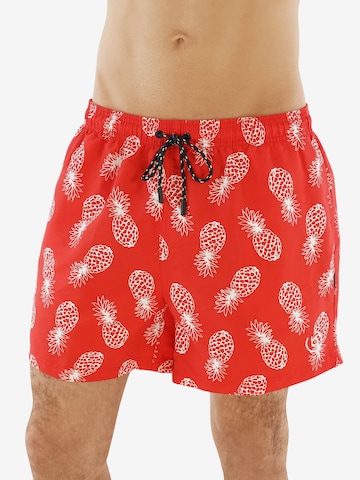 bugatti Board Shorts ' Alin ' in Red: front