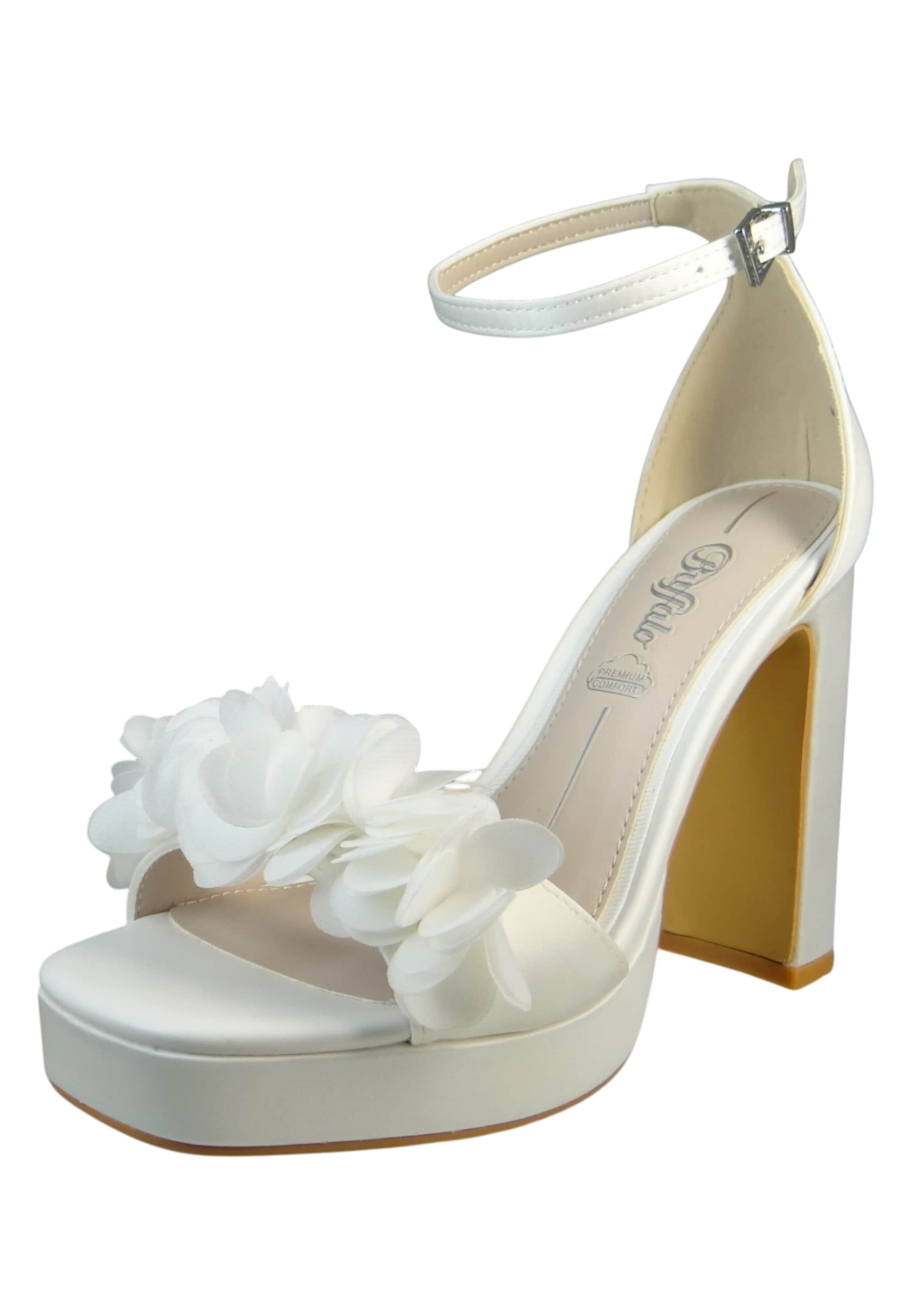 BUFFALO Strap sandal in White: front