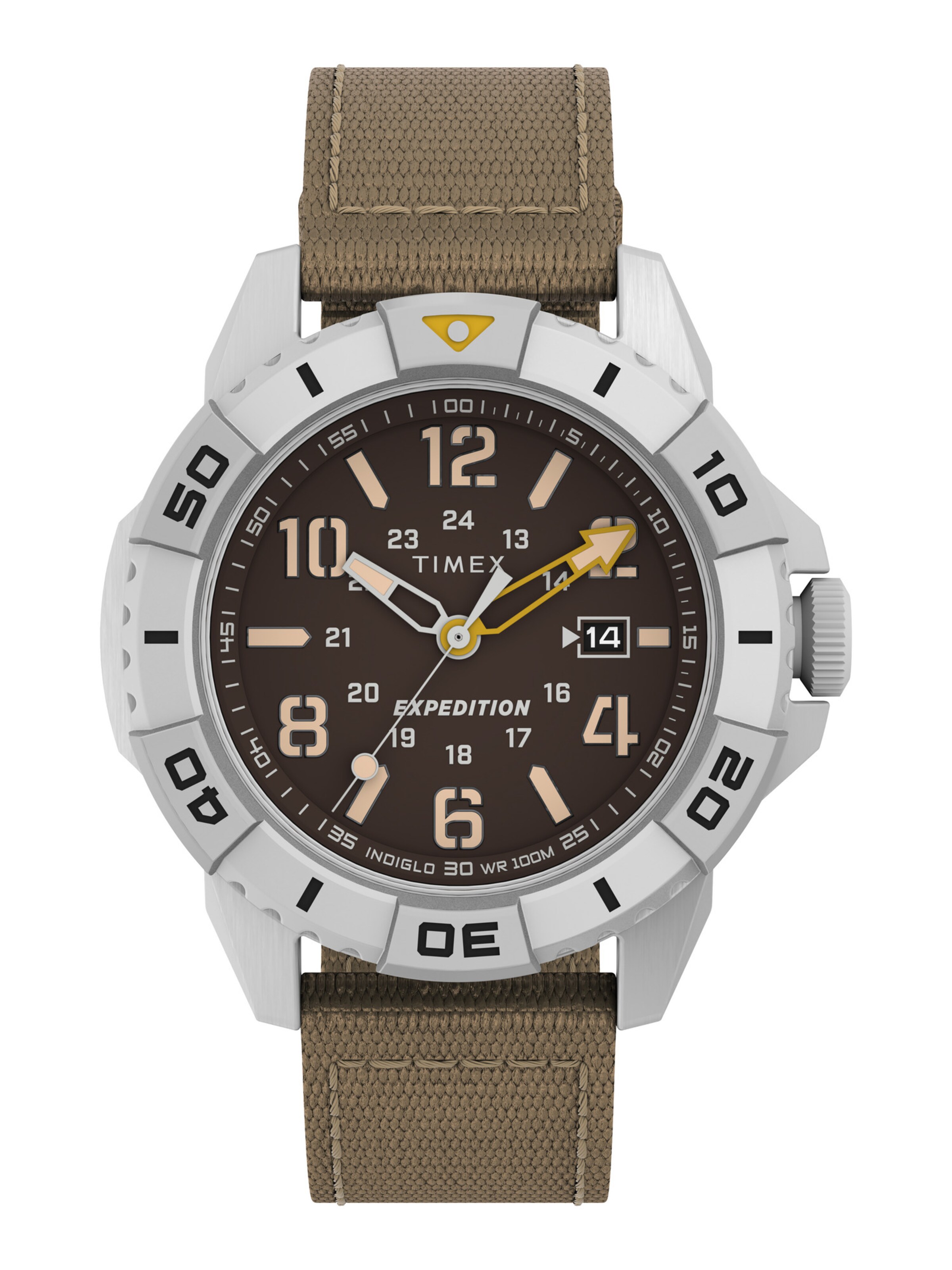 TIMEX Analoog horloge in Bruin: voorkant