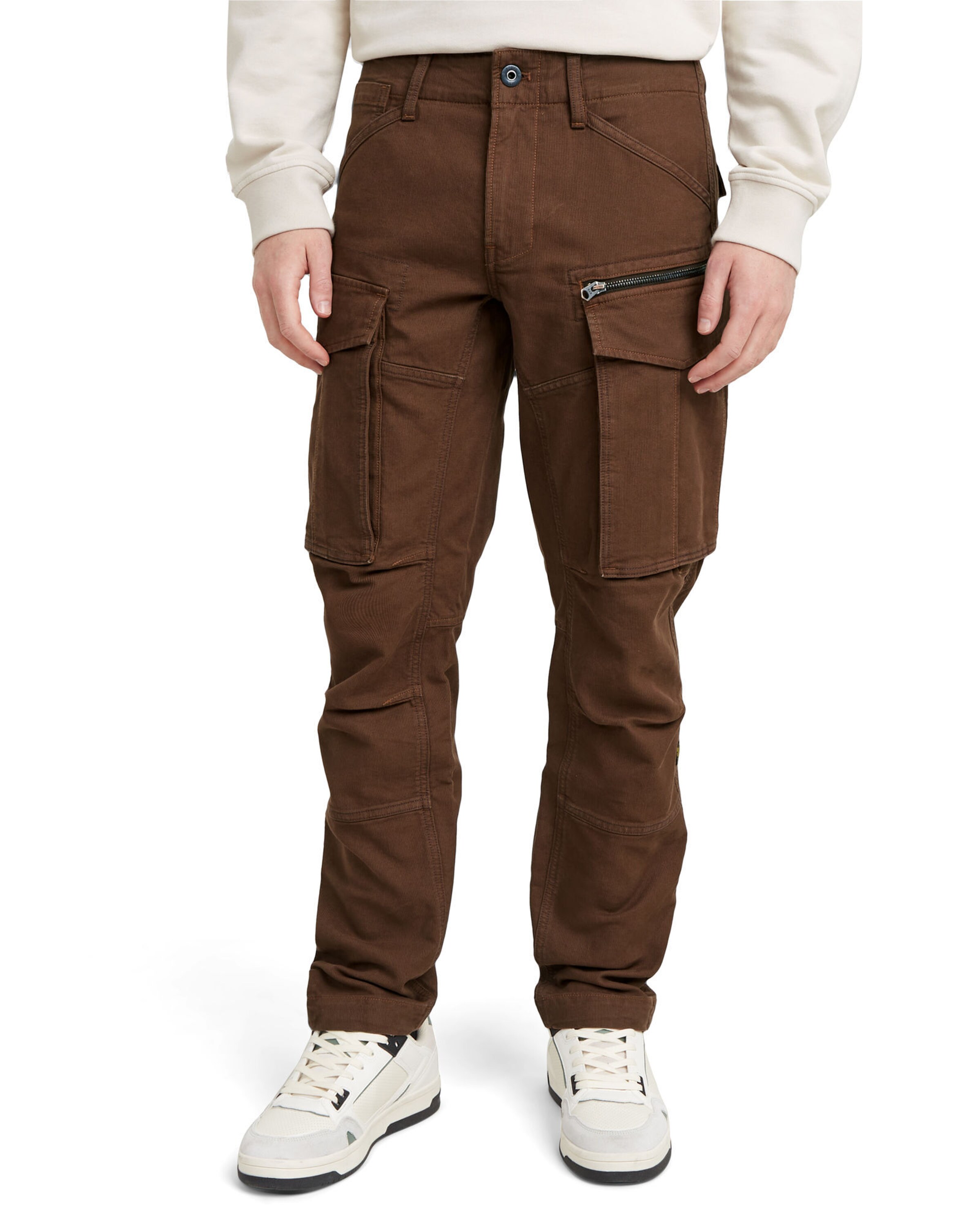 G-STAR Tapered Cargobroek in Bruin: voorkant