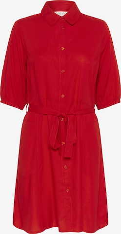 Robe 'Tiah' Cream en rouge : devant