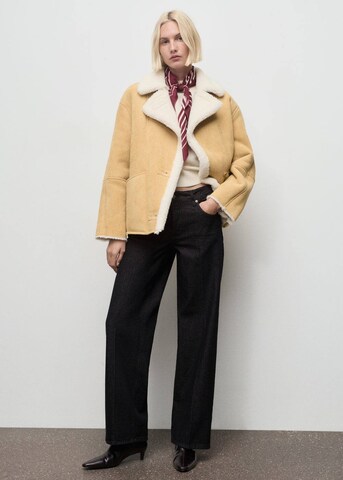 MANGO Winter Jacket 'Bunny' in Brown