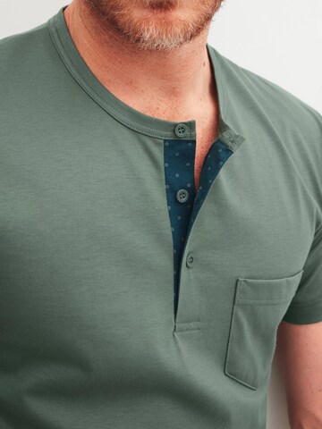 CALIDA Short Pajamas 'Relax Imprint' in Green