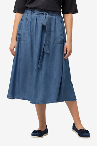 Ulla Popken Rok in Blauw: voorkant