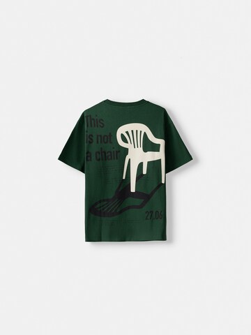 T-Shirt Bershka en vert