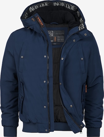 INDICODE JEANS Winterjas ' Albanos ' in Blauw: voorkant