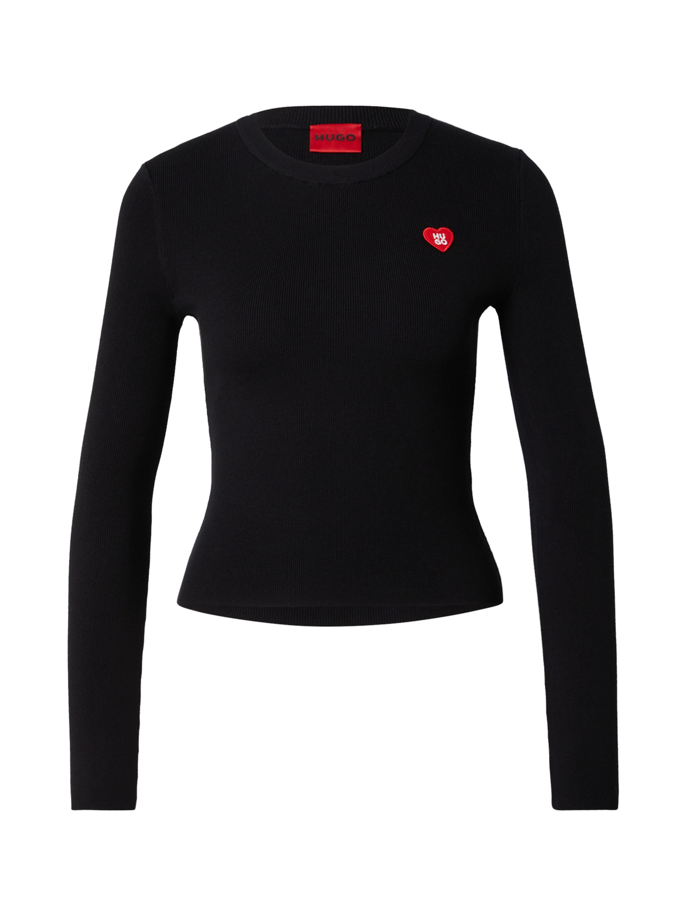 HUGO Πουλόβερ 'Sarpha' σε μαύρο: μπροστά