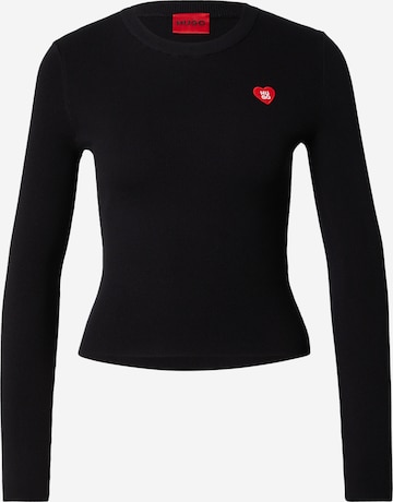 HUGO Neulepaita 'Sarpha' värissä musta: etupuoli