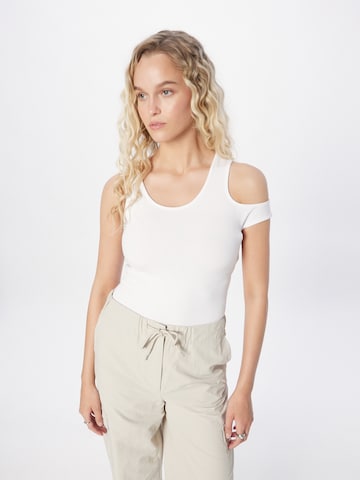 WEEKDAY - Top 'Zari' em branco: frente