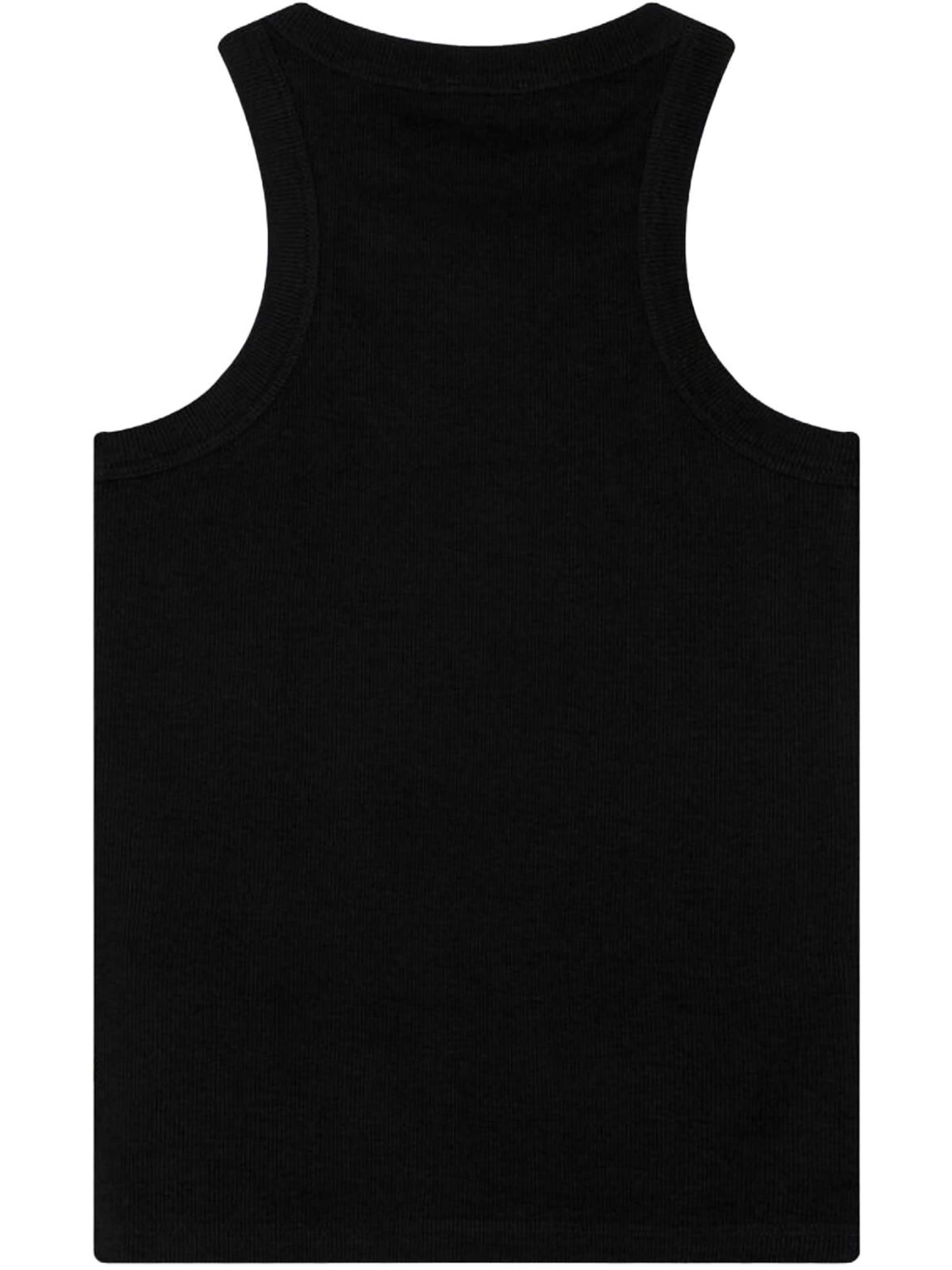 Top 'Rippstrick Basic Athlete' di LTB Jeans in nero: frontale