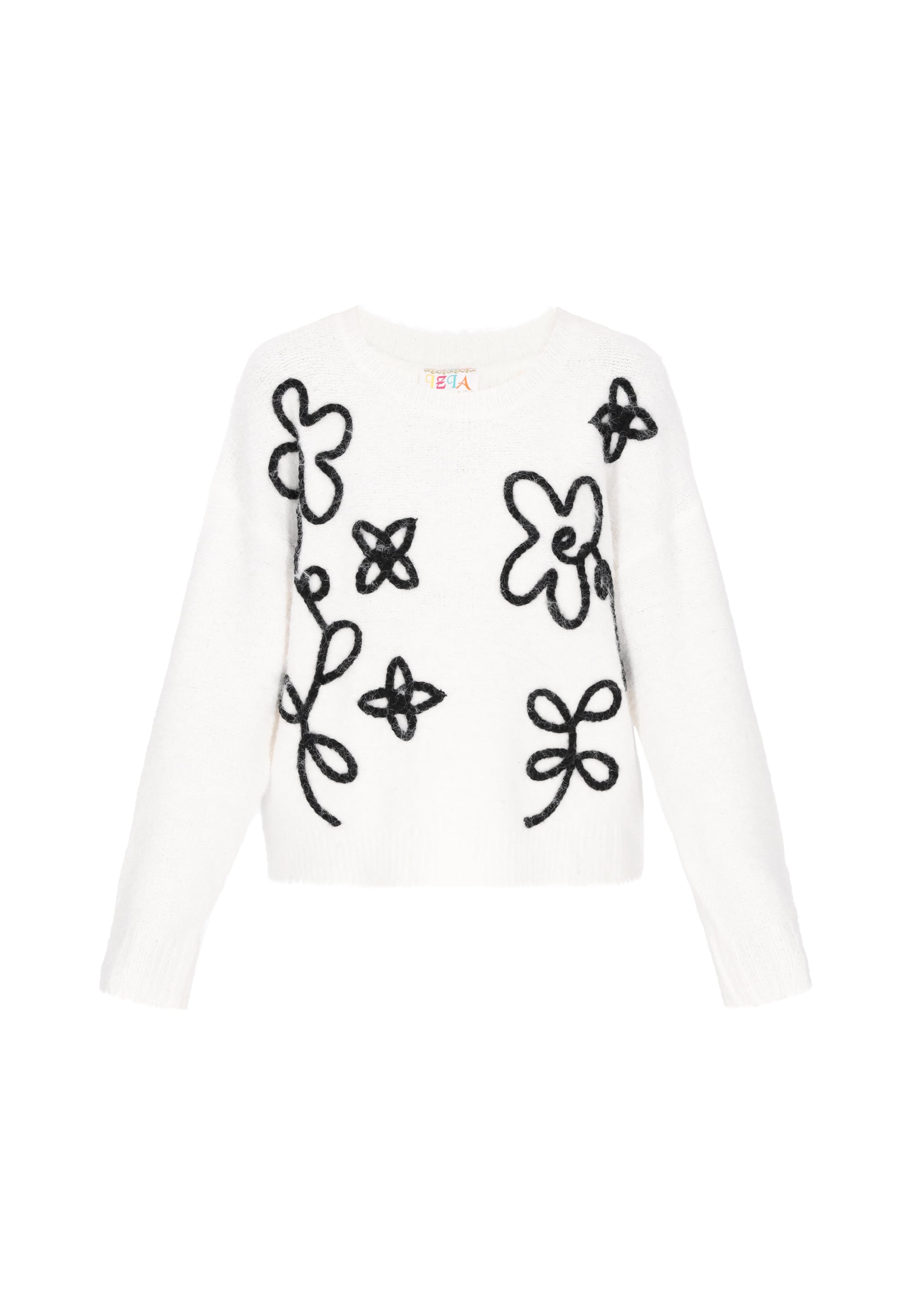 IZIA Pullover i sort / offwhite, Produktvisning