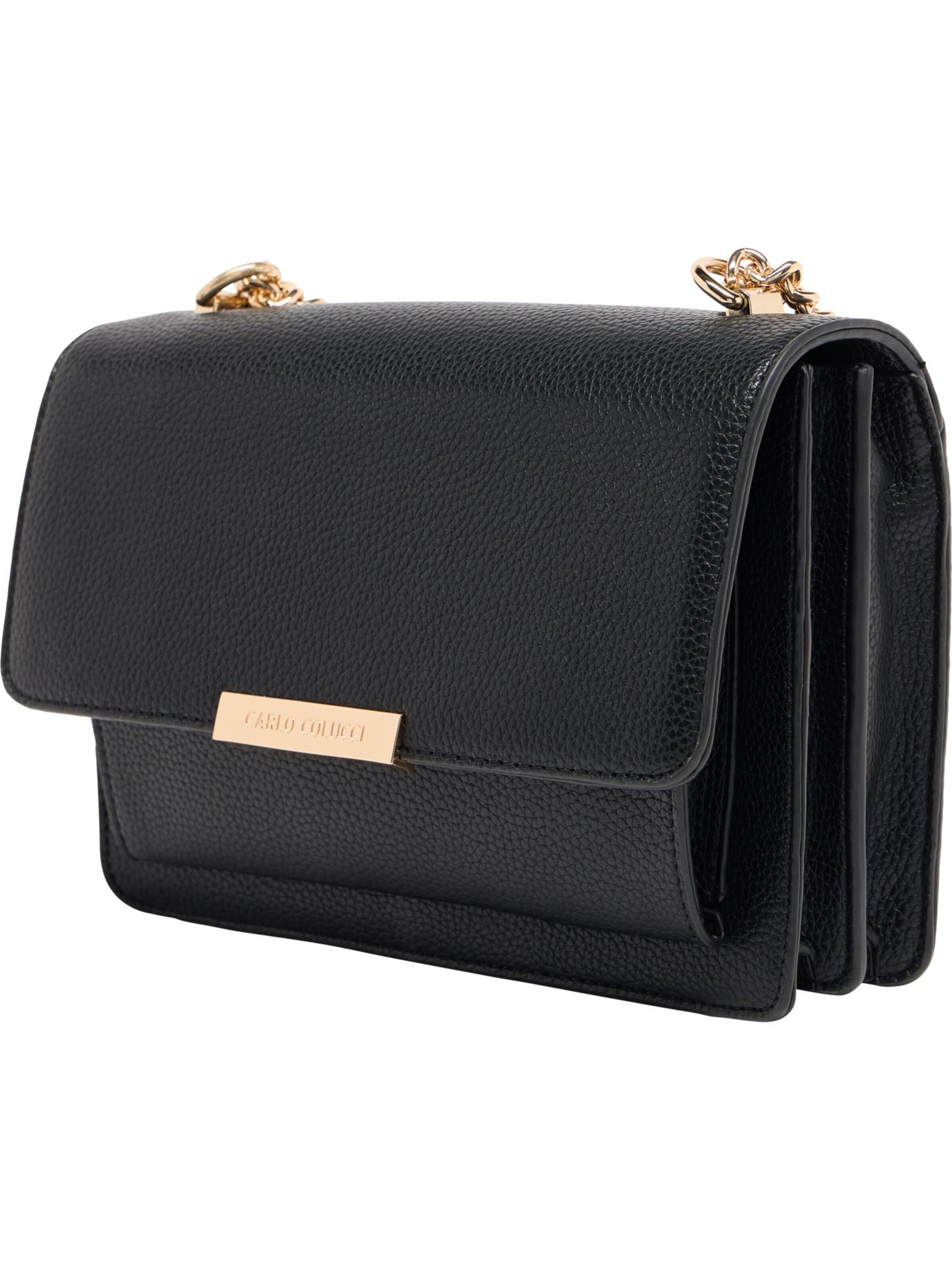 Carlo Colucci Schultertasche 'Elsler' in Schwarz