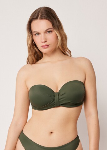 CALZEDONIA Bandeau Bikini Top 'Premium Sculpt' in Green