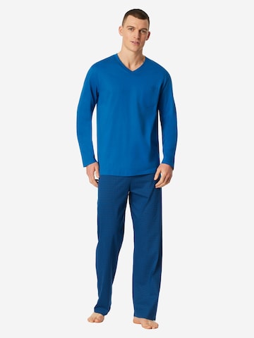 SCHIESSER Pyjama lang ' Comfort Essentials ' in Blauw