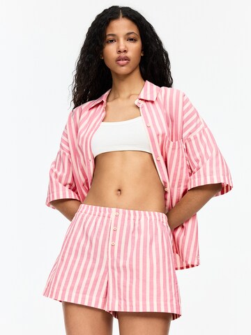 Pull&Bear Wide leg Byxa i rosa: framsida