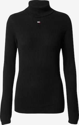 Tommy Jeans - Pullover 'Essential' em preto: frente