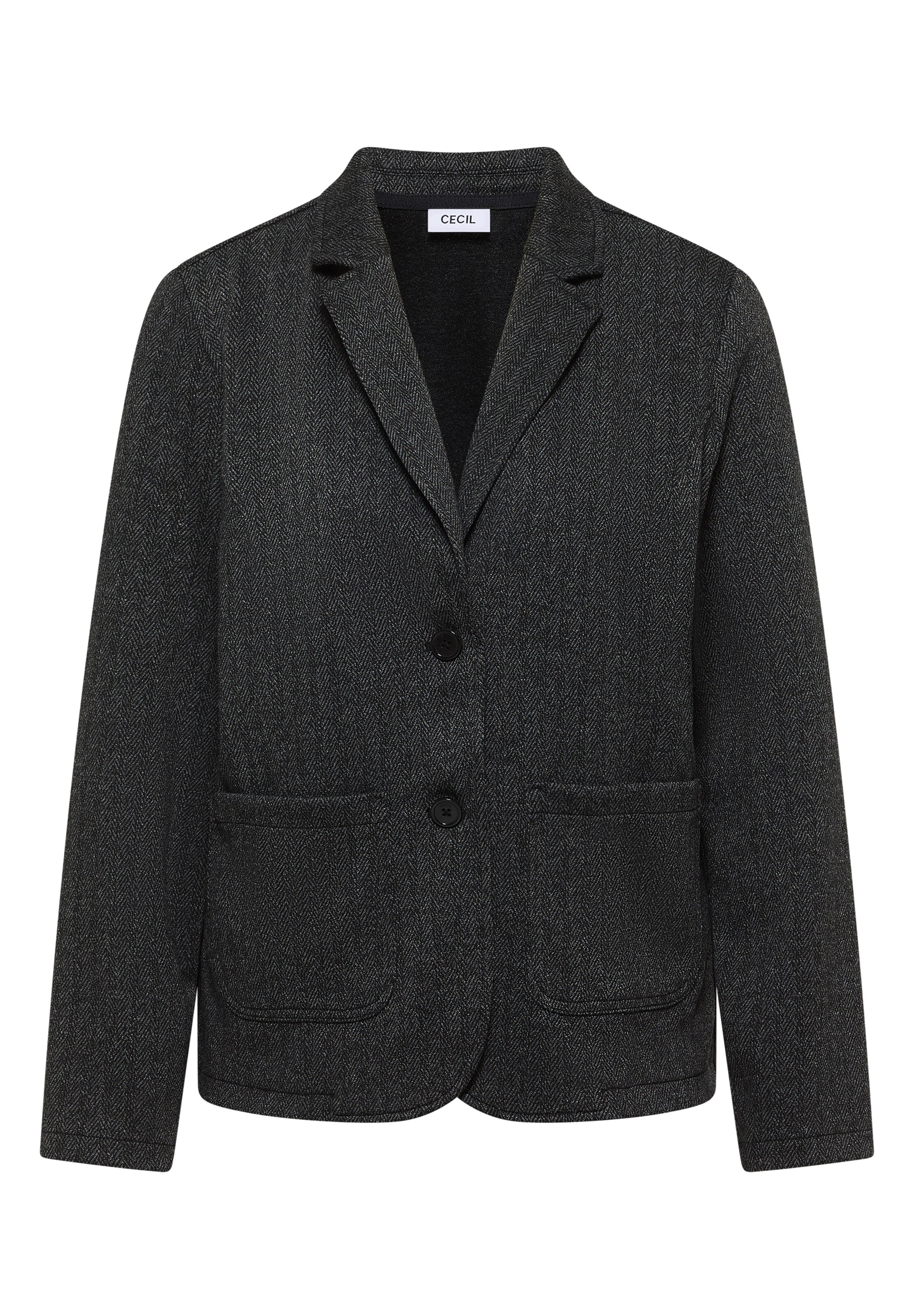 CECIL Blazer 'Herringbone' in schwarz, Produktansicht