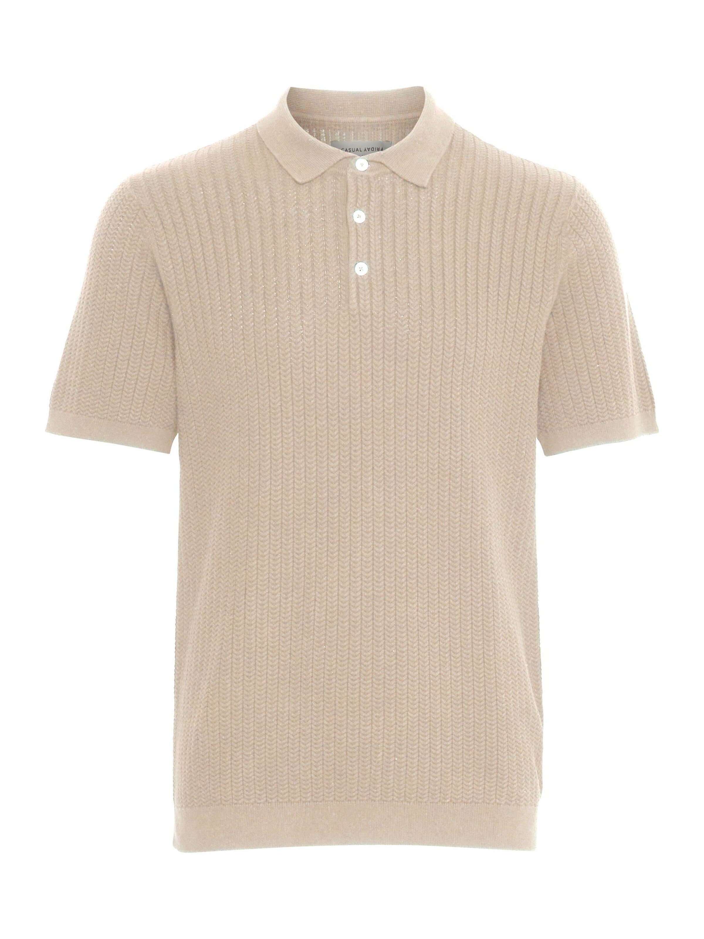 Casual Friday - Camisa ' CFKarl ' em bege: frente