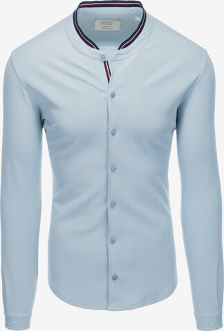 Ombre Button Up Shirt 'K542' in Blue: front