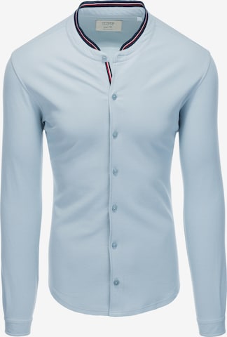 Ombre Slim fit Button Up Shirt 'K542' in Blue: front