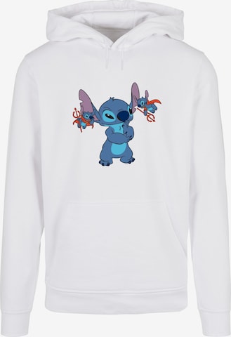 ABSOLUTE CULT Sweatshirt ' Lilo And Stitch - Little Devils' in White: front