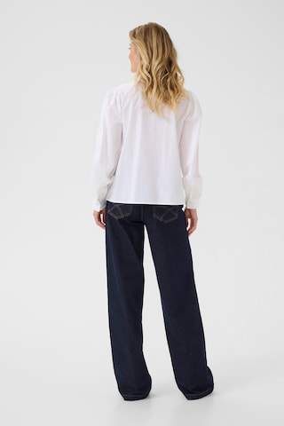 Chemisier 'Lau Frill' Cream en blanc