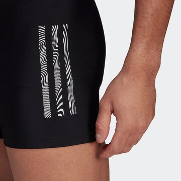 ADIDAS PERFORMANCE Športne kopalne hlače 'Mid 3-Stripes' | črna barva