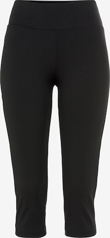 LASCANA ACTIVE Skinny Workout Pants in Black: front