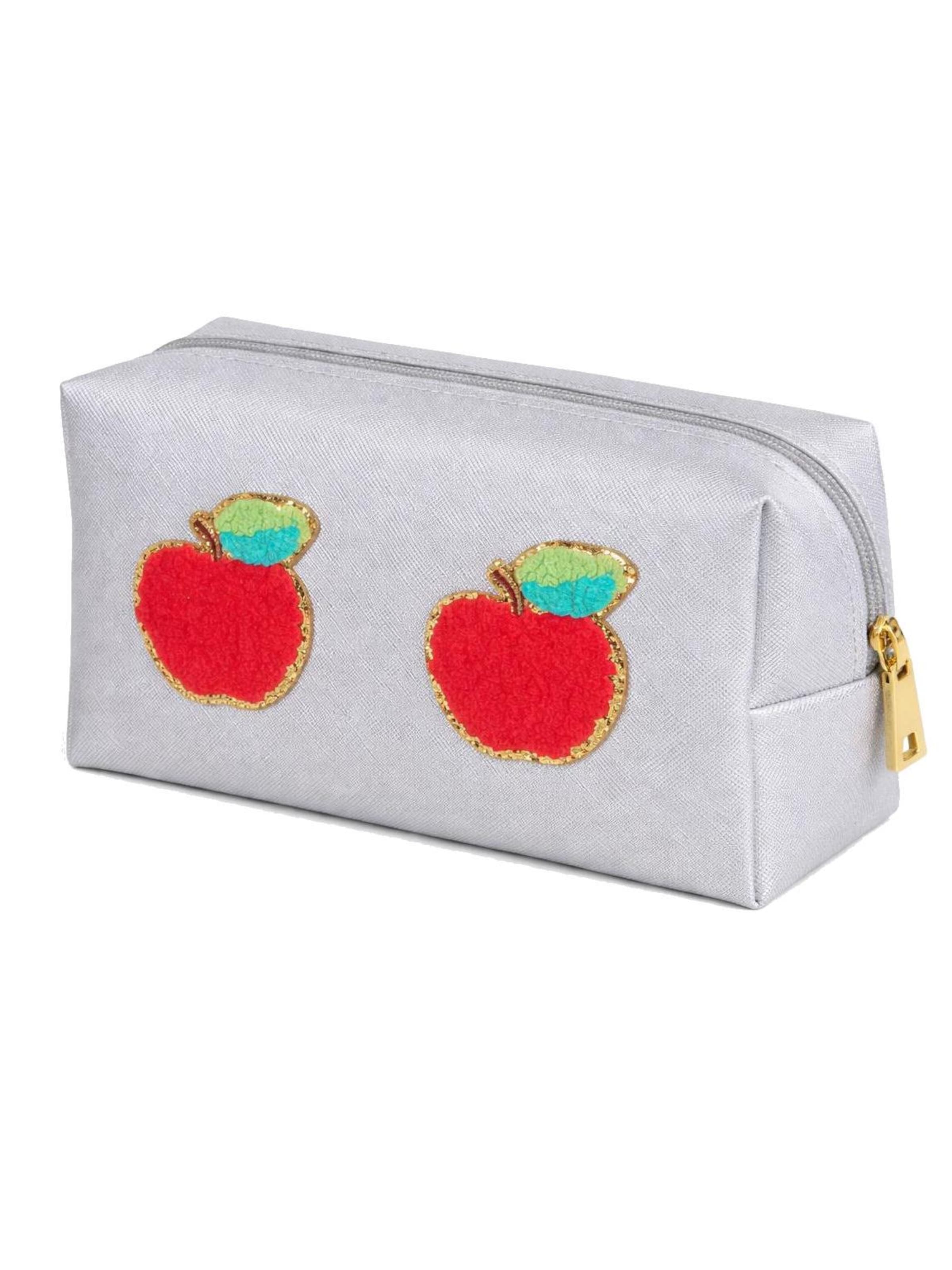 Tomshop24-7 Cosmetic Bag 'Apfel' in Silver: front