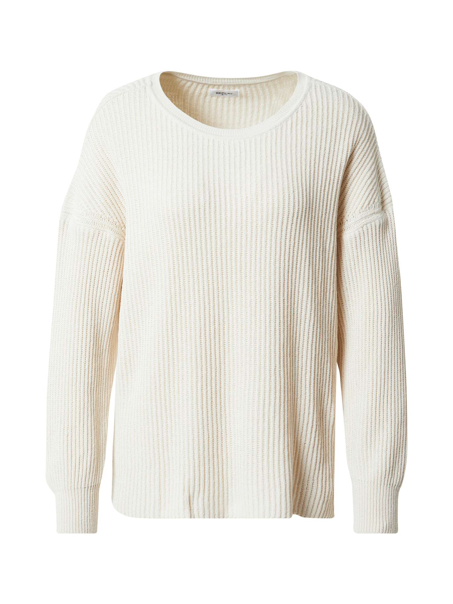 REPLAY Pullover Mesh in Crema 