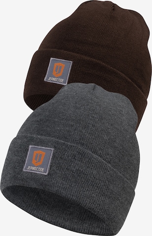 INDICODE JEANS Beanie 'Vulcano' in Brown: front