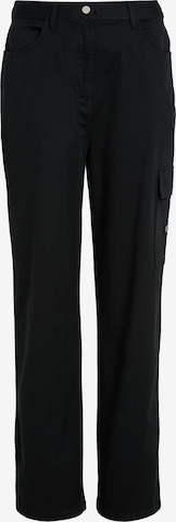 Calvin Klein Jeans Loose fit Cargo Pants in Black: front